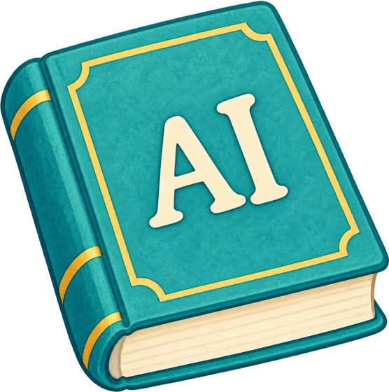 A single AI book standing on its own